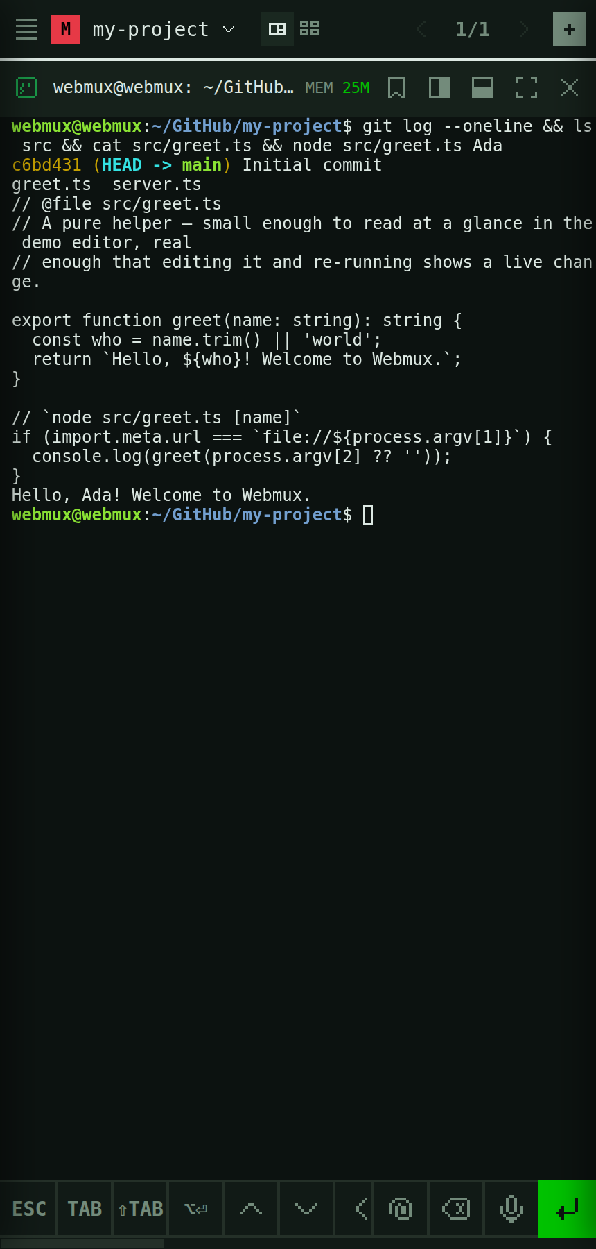 Webmux — Mobile friendly