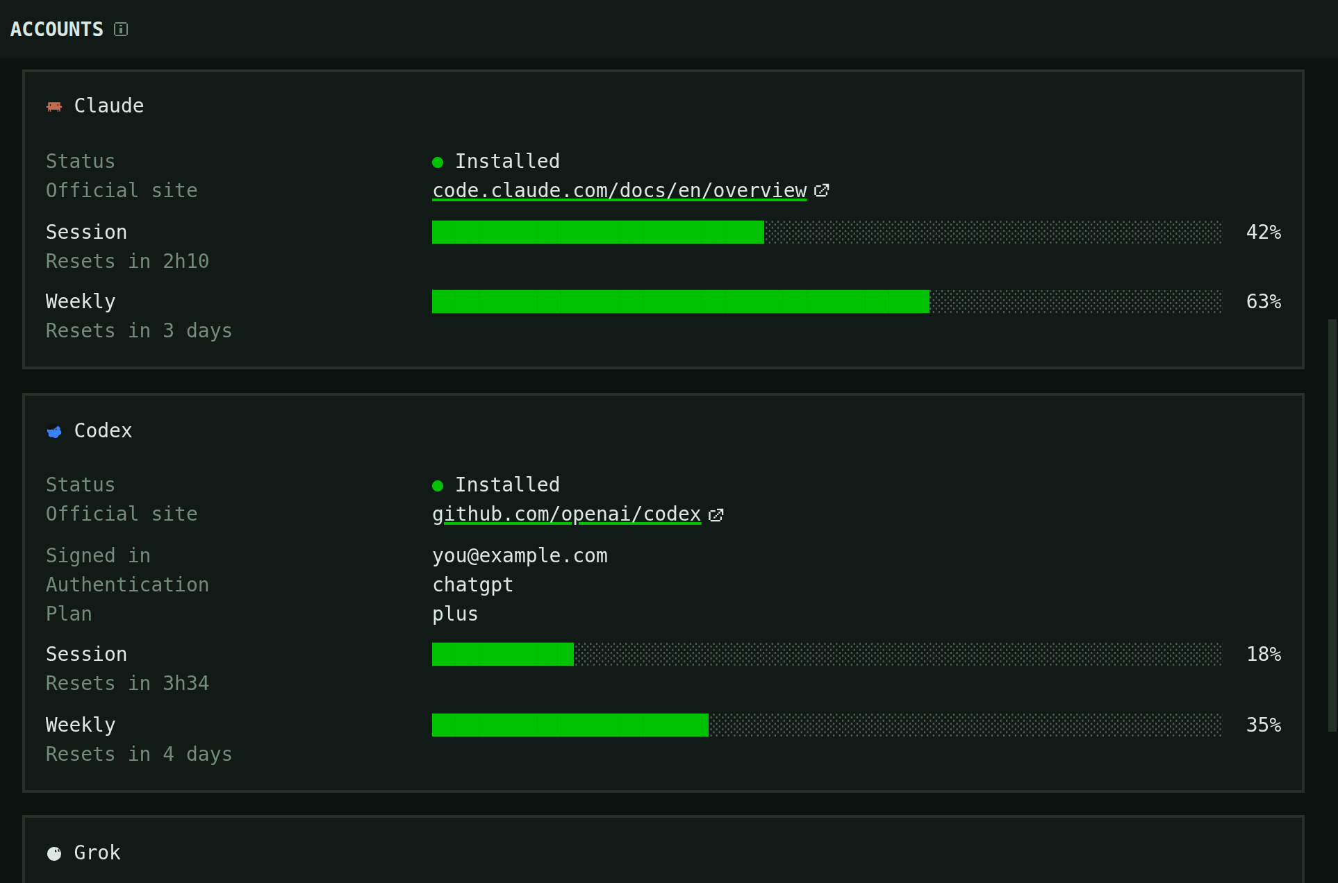 Webmux — Quota monitoring